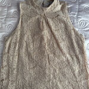 Chance or Fate Lace Sleeveless Blouse - Cream